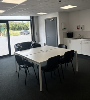 Small group meeting space with kitchen facilities